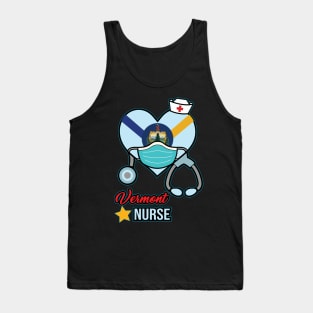 Vermont Nurse - Love RN LPN CNA State Nursing Gift Tank Top